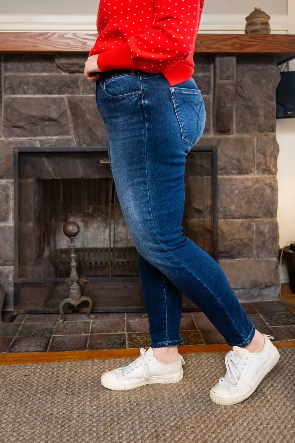 Full Size Washed Thermal Skinny Jeans Plus Size